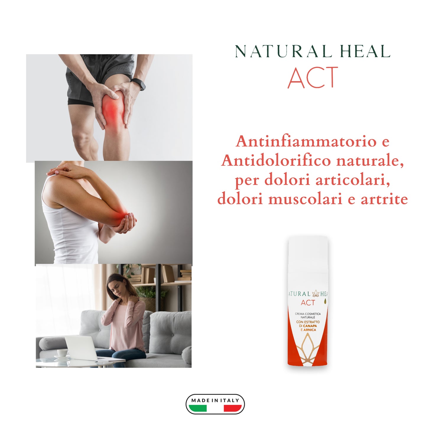 NATURAL HEAL ACT Pomata Antinfiammatoria Forte